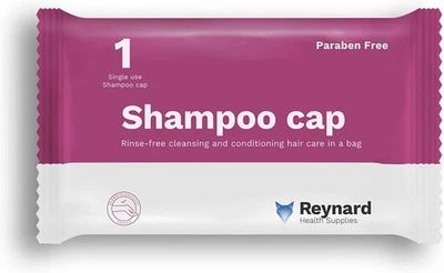 REYNARD HEALTH SUPPLIES Waterless No-Rinse Shampoo Cap – Hair Wash for Care Homes & Bedbound Adults