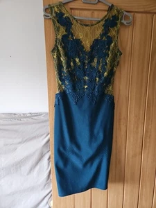 Lipsy Women's Green Stretch Dress Size 10 - Picture 1 of 4