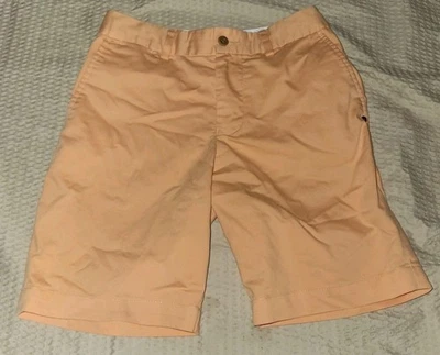 Polo Ralph Lauren Golf Shorts Boys Size 8 Peach Coral Flat Front Chino Canvas  - Image 1 of 4