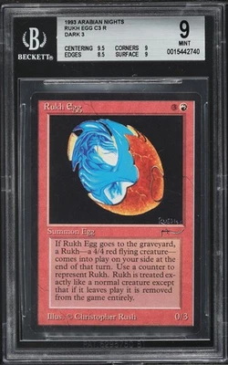1993 Magic The Gathering Arabian Nights Rukh Egg (dark 3) C3 :R: #43a BGS 9.0 - Image 1 of 2