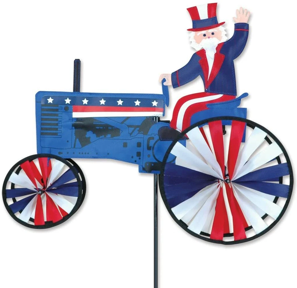 22" Uncle Sam on a Tractor Garden Spinner by Premier Kites - Image 1 of 1