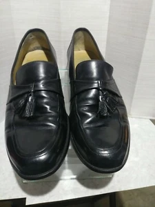Johnston & Murphy Herren Größe 11,5 M Medium Schwarz Leder Quaste Halbschuhe Schuhe - Bild 1 von 9