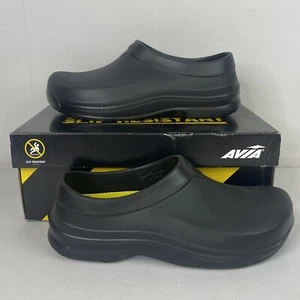 Avia AVI-FLAME Women's Black Slip On Non- Slip Clogs Mules Size 8 M - Picture 1 of 8