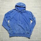Outra Cultura Hoodie Womens Small Blue Stone Wash Skull Patch Fleece Hooded