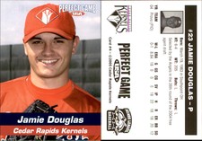 Jamie Douglas 2005 Perfect Game Cedar Rapids Kernels #4 Card *AutographDen*