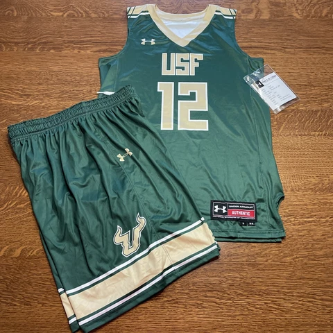 Under Armour USF Womens Armourfuse Game  Basketball Jersey & Shorts Size M NWT Cover