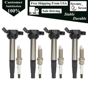 4pcs Ignition Coil & Iridium Spark Plugs Kit Fit 2012-2017 Lexus CT200h 1.8L - Picture 1 of 7