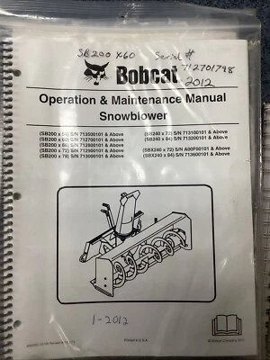 Bobcat Snowblower Operador Manual 6902052 (11) Foto 1 de 2