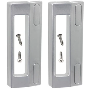 Grau Silber Türgriffe verstellbar passt KMU Kühlschrank Gefrierschrank x 2 - Bild 1 von 7