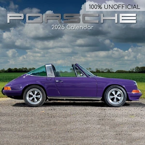 Porsche - 2025 Square Wall Calendar 16 Months Christmas New Year Planner Gift - Picture 1 of 4