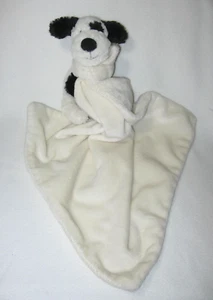 Jellycat Bashful Puppy Soother Security Blanket Baby Lovey Plush Black Cream - Picture 1 of 4