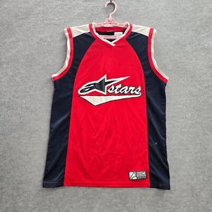 Alpinestars Men Activewear Shirt Medium Blue Red Tank Top Colorblock Jersey READ - Picture 1 of 11
