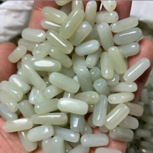 Vente en gros perles en vrac naturelles 10 mm blanc Hetian jade néphrite perles