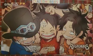 One Piece Card Game 2023 Regional Championship Finalist Luffy Ace Sabo Playmat! - Picture 1 of 1