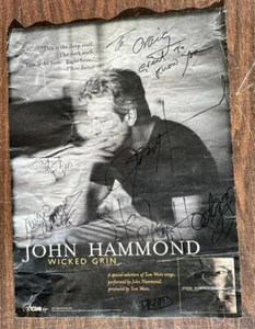PÓSTER PROMOCIONAL ORIGINAL FIRMADO JOHN HAMMOND WICKED GRIN 2001 - Imagen 1 de 3