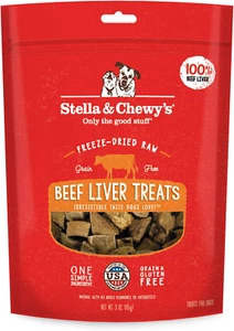 Stella & Chewy'S Freeze-Dried Raw Single Ingredient Beef Liver Treats, 3 Oz. Bag - Picture 1 of 12