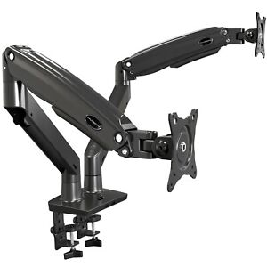 Invision 22"-32" Screens Dual PC Monitor Arm Bracket Desk Stand Mount with Clamp