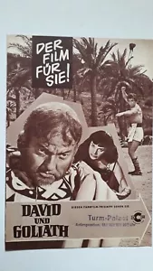 David und Goliath Ankündigungsflyer Werbe-Faltzettel von 1960 - Orson Welles... - Picture 1 of 3