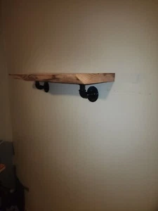 Rustic Live Edge Natural Cedar Handcrafted Wooden Shelf 24 Inch - Picture 1 of 5