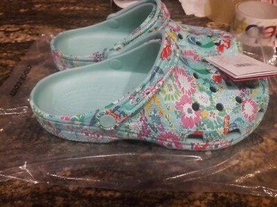 NUEVO Zuecos Mujer Crocs Disney Sirenita Vera Bradley, Talla 11 Zapatos Foto 1 de 2