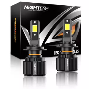 NIGHTEYE Pair H7 72W 15000LM LED Headlight Bulbs 6500K White Canbus Error Free - Picture 1 of 15