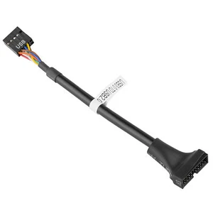 9pin Female Motherboard Header to 20pin Male Cable USB Converter Adapter Lead - Picture 1 of 6