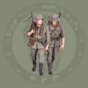 1/35 Resin Figures Model kit WW II german soldiers 2 man Unpainted Unassembled - Picture 1 of 2