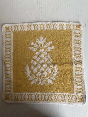 Paños Martex vintage amarillos con diseño de piña Foto 1 de 3