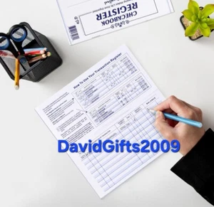 DELUXE BANK CHECKBOOK ACCOUNT REGISTERS DEPOSIT DEBIT TRANSACTION BOOK 2025-2026 - Picture 1 of 9