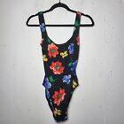 Vintage Anne Cole Womens Floral One Piece Swimsuit Size 4 Summer Tropical Beach