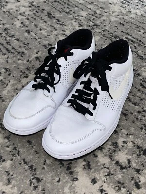 Jordan 1 Low Alpha Blanco Negro Rojo Universitario Talla 11.5 Raro Foto 1 de 4