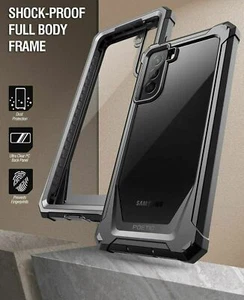 For Galaxy S21 5G Phone Case Rugged Shockproof Cover w/Screen Protector Black - Picture 1 of 7