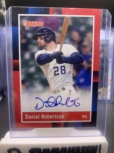 Daniel Robertson SSP #d Red 66/99 Signature Auto 2022 Donruss 1988 R88S-DR