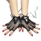 Punk Goth Girls Net Mitten Long Gloves Women Fishnet Gloves Fingeless Mittens