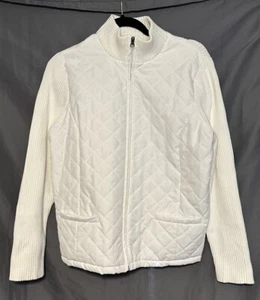 Abito donna Croft & Barrow gilet giacca bianco trapuntato davanti grande - Foto 1 di 14