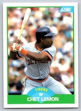 1989  Score #44 Chet Lemon Detroit Tigers