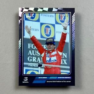 2023 Topps The Story of Senna #47 "Secures 80th Podium" Purple Foil #10/10 SSP