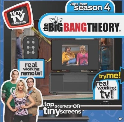 Big Bang Theory Tiny TV Classics Real Working TV And Remote Arcade Toys NIB - Image 1 of 4