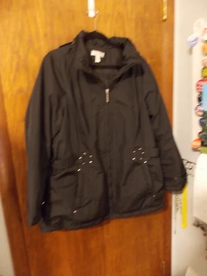 Платье Barn черный средний вес куртка. Размер 2X. Застежка на молнии. Съемный капот. - Изображение 1 из 4