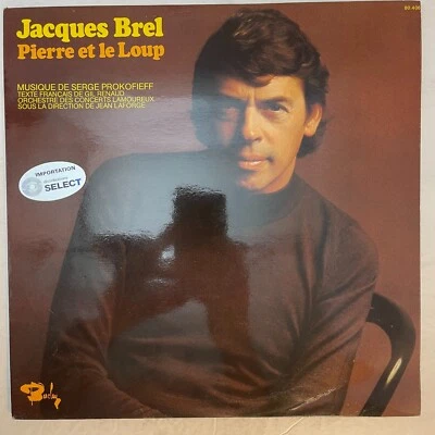 Jacques Brel ‎– Pierre Et Le Loup / L'Histoire De Babar Vinyl, LP 1982 Barclay ‎ - Image 1 of 3