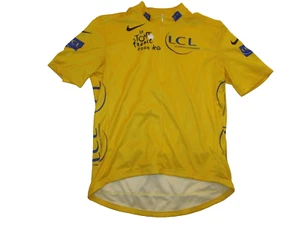 Vtg Nike 2006 Yellow Tour De France TDF Cycling Company Logo Jersey-XL - Picture 1 of 4