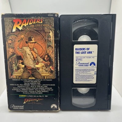 Indiana Jones Raiders of the Lost Ark VHS (1981) 1st Release Video ToD Trailer - Image 1 of 2