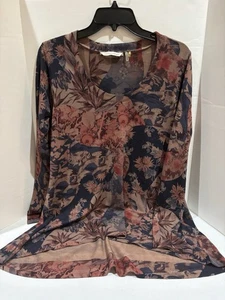 Blusa túnica manga larga multicolor mediana Soft Surroundings para mujer - Imagen 1 de 7