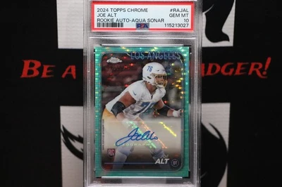 2024 Topps Chrome Rookie Auto Joe Alt #RA-JAL Aqua Refractor /199 PSA 10 POP 3 - Image 1 of 2