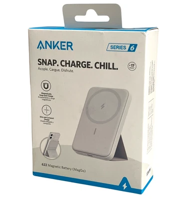Cargador portátil magnético Anker MagGo soporte de batería 5K para iPhone A1611H21-1 Foto 1 de 4