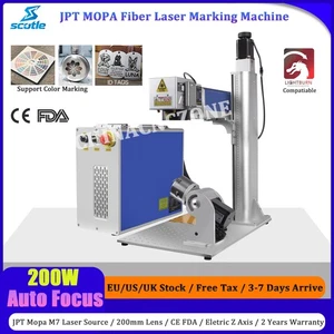 Máquina de marcado láser de fibra JPT Mopa M7 de enfoque automático 200 W grabadora de metal 200 * 200 mm - Imagen 1 de 16