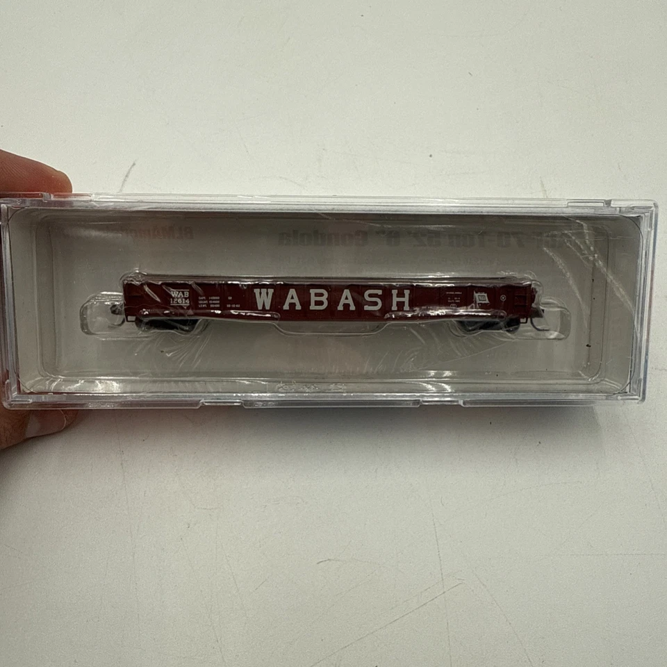 BLMA MODELS 14073 N SCALE WABASH (REPAINT) ACF 70-TON 52' GONDOLA #12614 IN CASE - Image 1 of 4