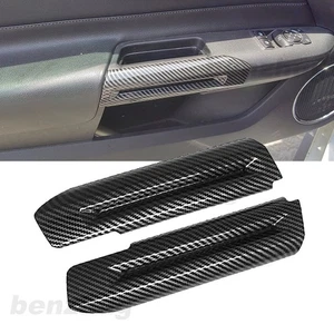 Interior Door Handle Covers Trim For 2015-2024 Ford Mustang Accessories Carbon - Bild 1 von 10