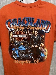 Harley Davidson Hemd Graceland Memphis Elvis Motorrad ohne Etikett Herren Large? " - Bild 1 von 7