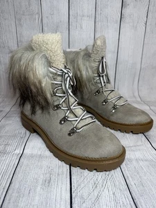 Cómodas botas de senderismo grises de gamuza sintética con ribete de piel de Nine West talla 7,5 nuevas con caja - Imagen 1 de 15